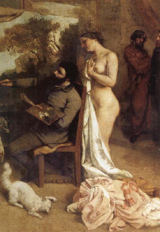 Gustave Courbet The Painters' Studio,a Real Allegory (detail) oil painting image